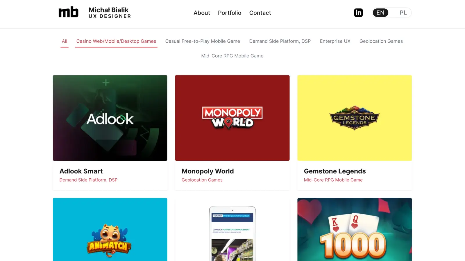 Portfolio UX Designera